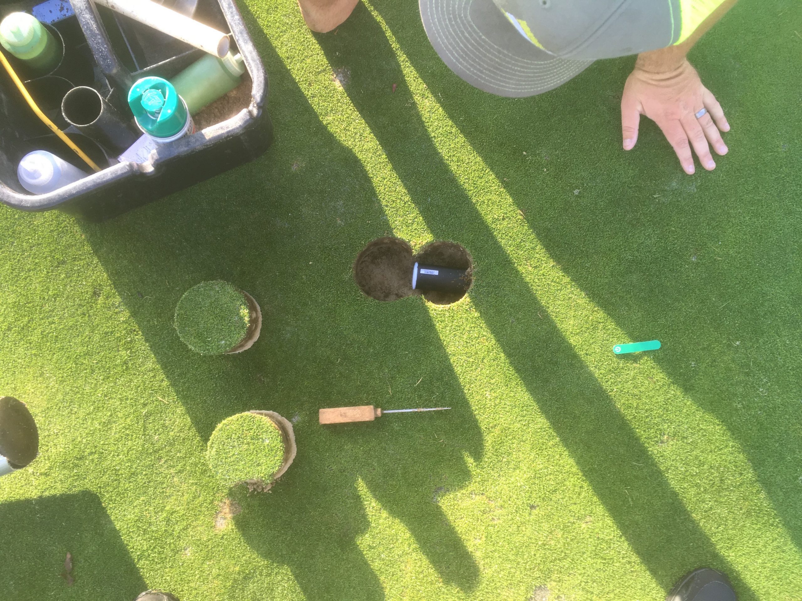 How Spiio is installed in a golf green