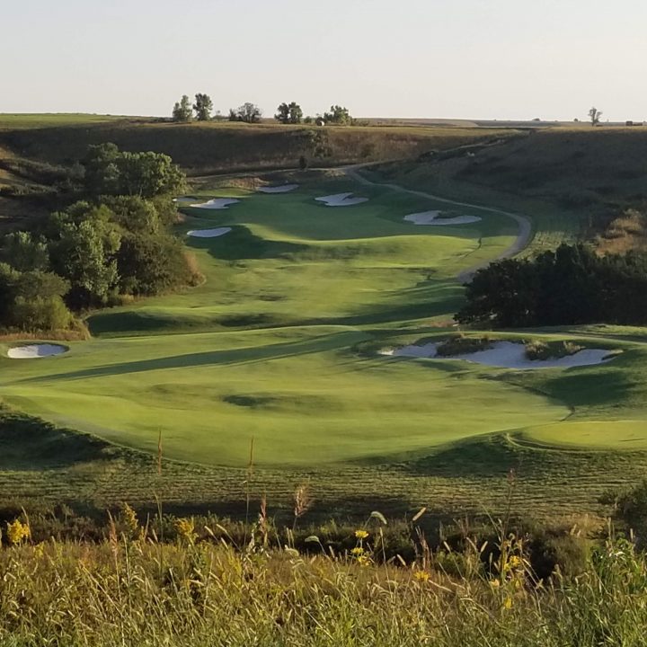 Overview of hole at Colbert Hills Golf Club